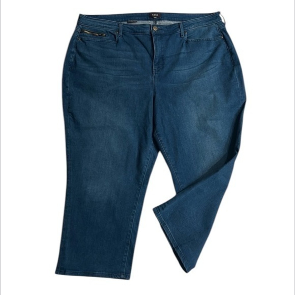 NYDJ Piper Relaxed Crop Straight Leg Jeans In Med Market size 20W plus size
